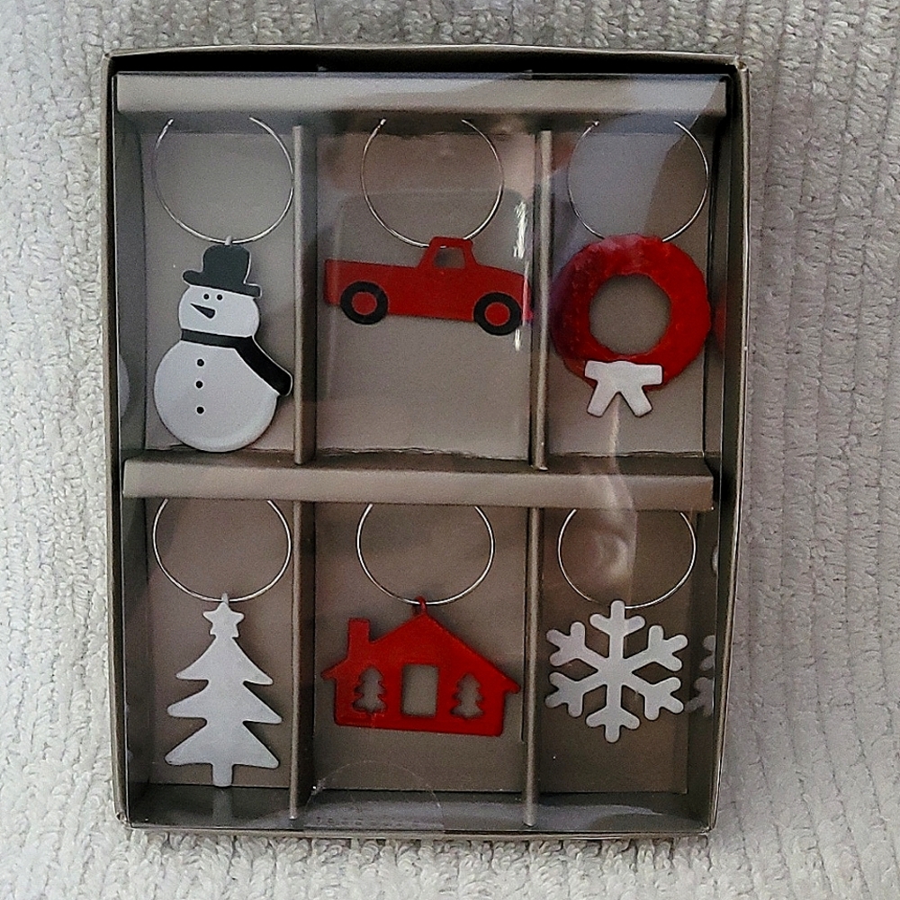 Pier 1 Drink Charms, Christmas themed.